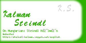 kalman steindl business card